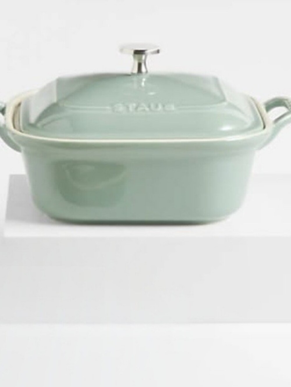 Staub Square Enameled Covered Casserole Baking Dish- Eucalyptus Green